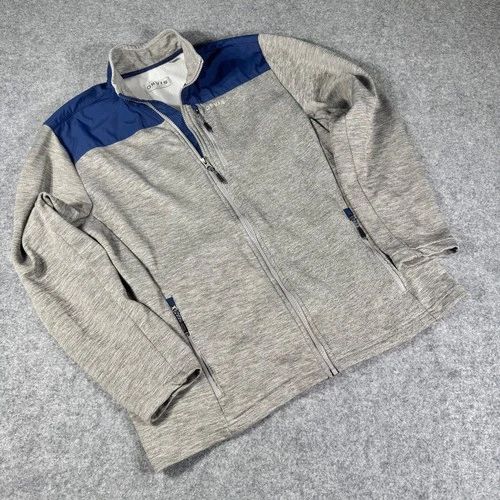 Orvis Men’s Classic Collection Full Zip Bonded Mesh Fleece Jacket Gray Blue L video thumbnail