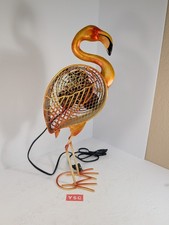Deco Breeze Orange Flamingo Bird Personal Metal Electric Fan Tested