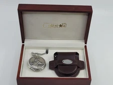 Colibri Quartz Deer Pocket Watch With Display Box And Case Personalized To "TYE"