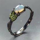 Fine Art ring Natural Opal Ring 925 Sterling Silver Size 7 /R473176