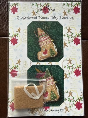 Just Nan Gingerbread Mouse Limited Edition Ornament Kit W Embellishments