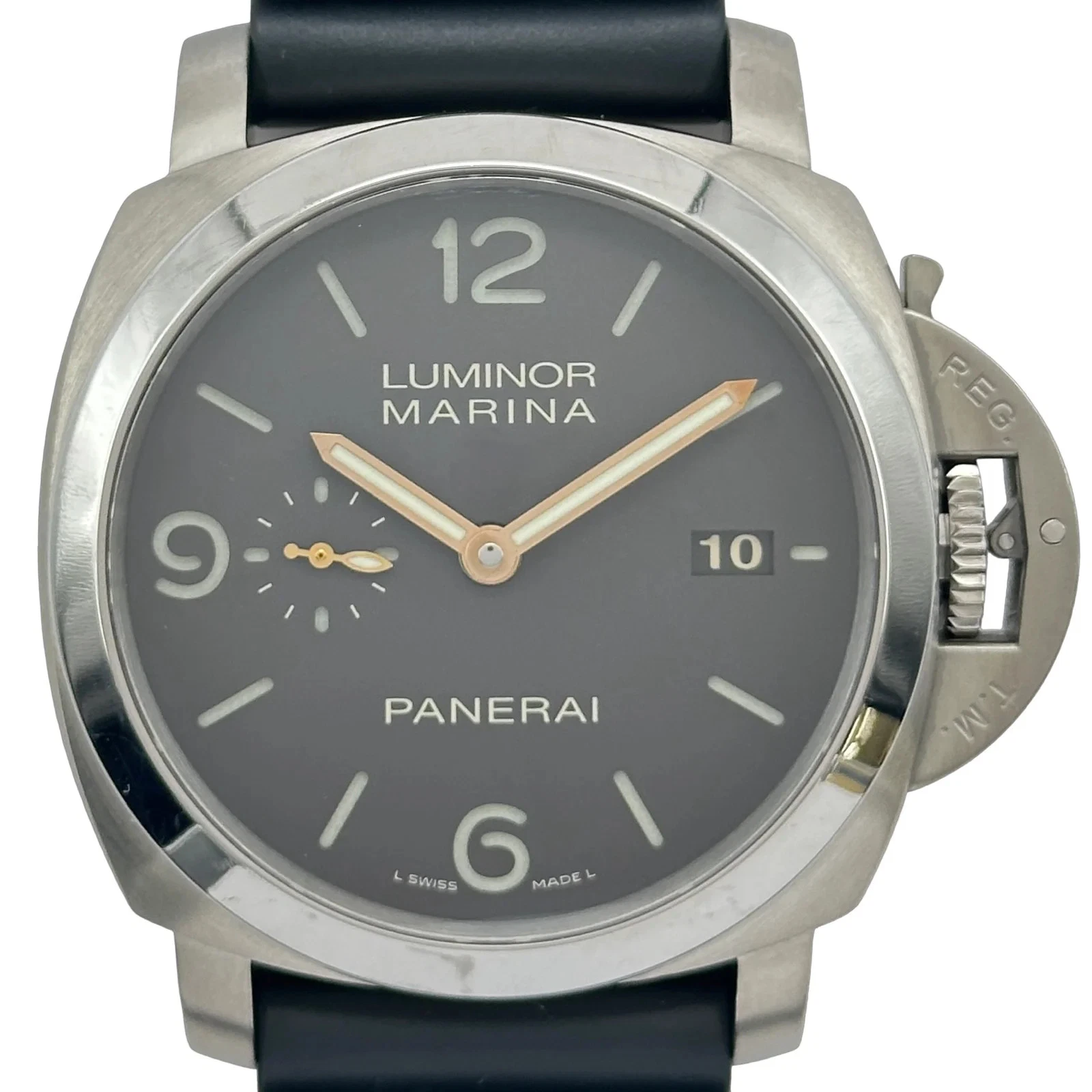 Panerai — PANERAI Luminor 1950 3 PAM00351 44mm Ti Black Dial Automatic Watch #OKW299
