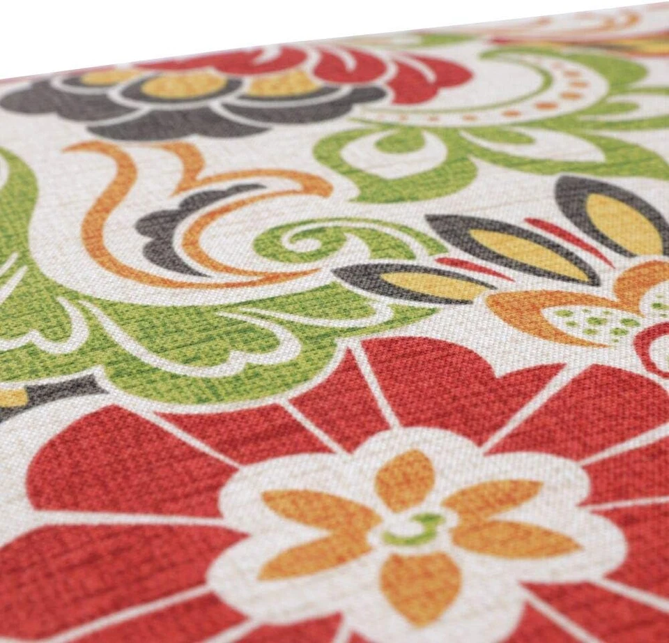 Pillow Bright Floral Accent Throw Pillow,  11.5"X18.5", Green/Red Zoe 2 Count - Image 4 of 4