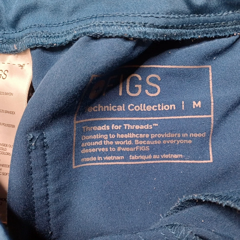 FIGS Scrubs Pants Womens Medium Blue Zamora Technical Collection Jogger - image 3 of 4