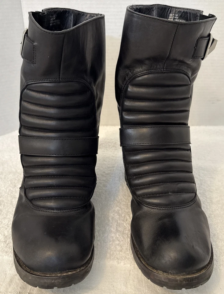 Kelsi Dagger Brooklyn Women’s Tune Up Black Leather Moto Biker Boots Size 9.5 M - Image 2 of 4