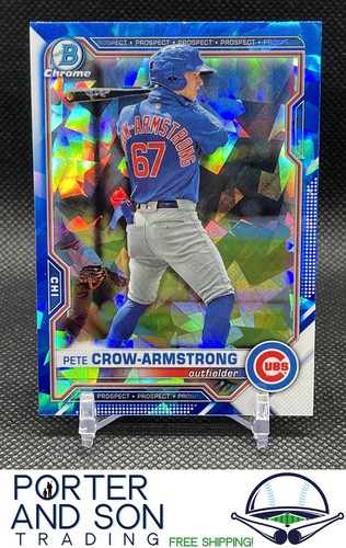 Pete Crow-Armstrong 2021 Bowman Draft Sapphire Edition #BDC-12 Chicago Cubs