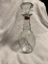 Mid Century Modern Atomic Starburst Hiram Glass Works Cork Stopper Intact