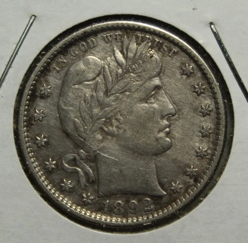 1892 S Barber Quarter AU