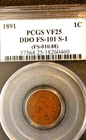 1891 Indian Cent, Doubled Liberty, DDO S-1  PCGS VF-25