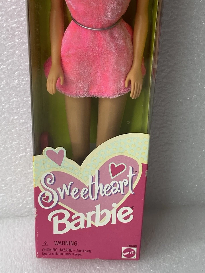 Muñeca Barbie Sweetheart 1997 Mattel #18608 vestido rosa pelo rubio Foto 3 de 4