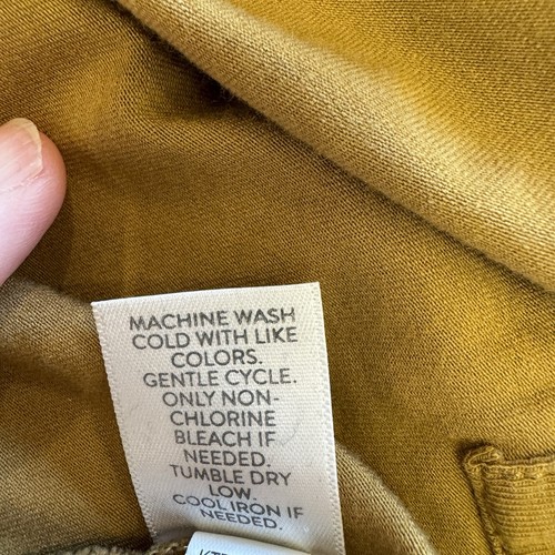 J Jill  Luxe Supima High Low Turtleneck Tunic Top Mustard Large Tall Stretch - Picture 5 of 7