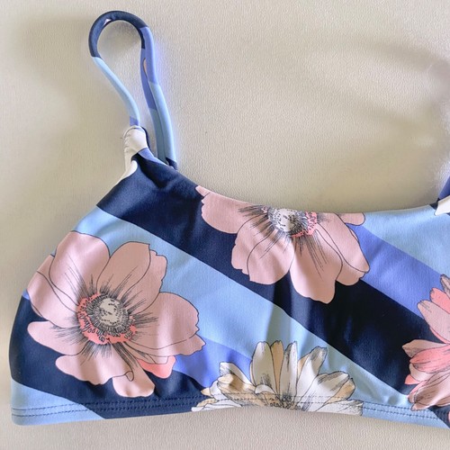 NEW Oneill Girls “Roxbury” Scoop Bralette swim set in blue -Size 10 - Picture 2 of 12