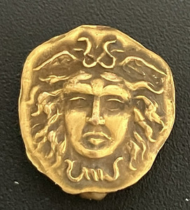 Antique 14k Gold Medusa Club Pin 2.94 grams Robert Stoll 1930s Trinity College
