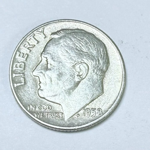 1958-D Roosevelt Dime - 90% Silver EXTRA FINE CONDITION #4925
