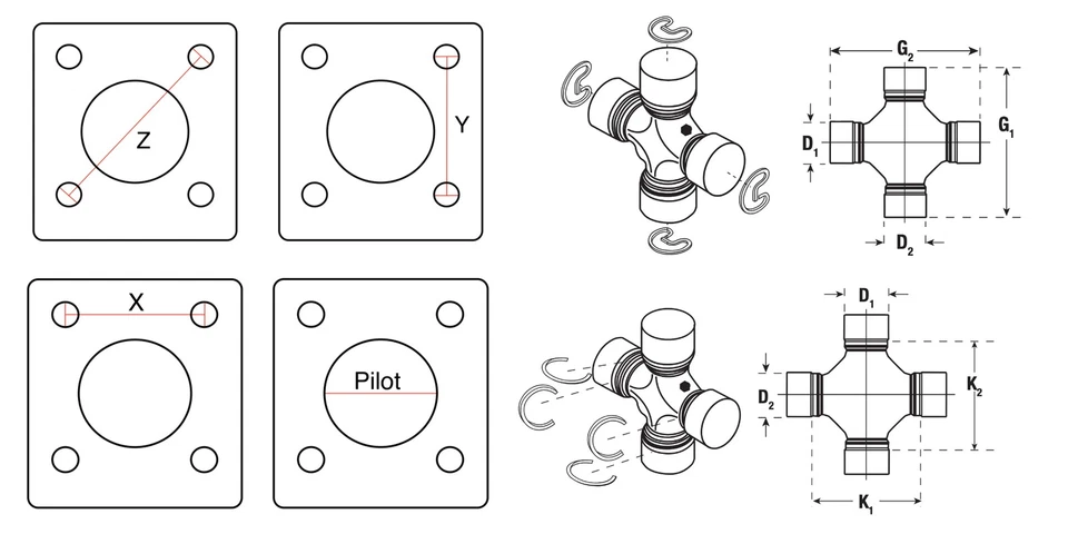SPICER 2-2-899 Driveshaft Flange Yoke 1210 Series 4 Bolt Holes 2.250" - MALE - Image 2 of 2