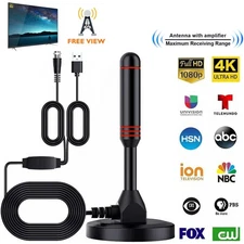 Upgraded TV Antenna Indoor HDTV Amplified Digital TV Antenna 4K 1080P Long Range
