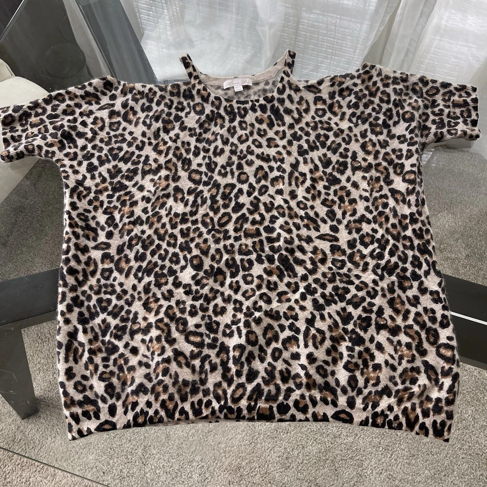 Suéter Minnie Rose Mujer Cachemira Estampado Animal Marrón Negro Talla XS S Mob Wife Foto 4 de 4