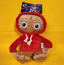 NWT E.T. ET Dog Toy 9" Plush Squeaker Red Hoodie Fetch For Pets Dogs Cats
