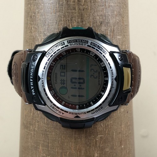Casio Men PAS-400B Pathfinder Multifunction Nylon Quartz Digital Watch 8 1/2" - Picture 2 of 13
