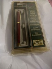 CROSS Solo Classic Ebony Ball-Point Pen 22-Karat Gold Plated Accents New Sealed