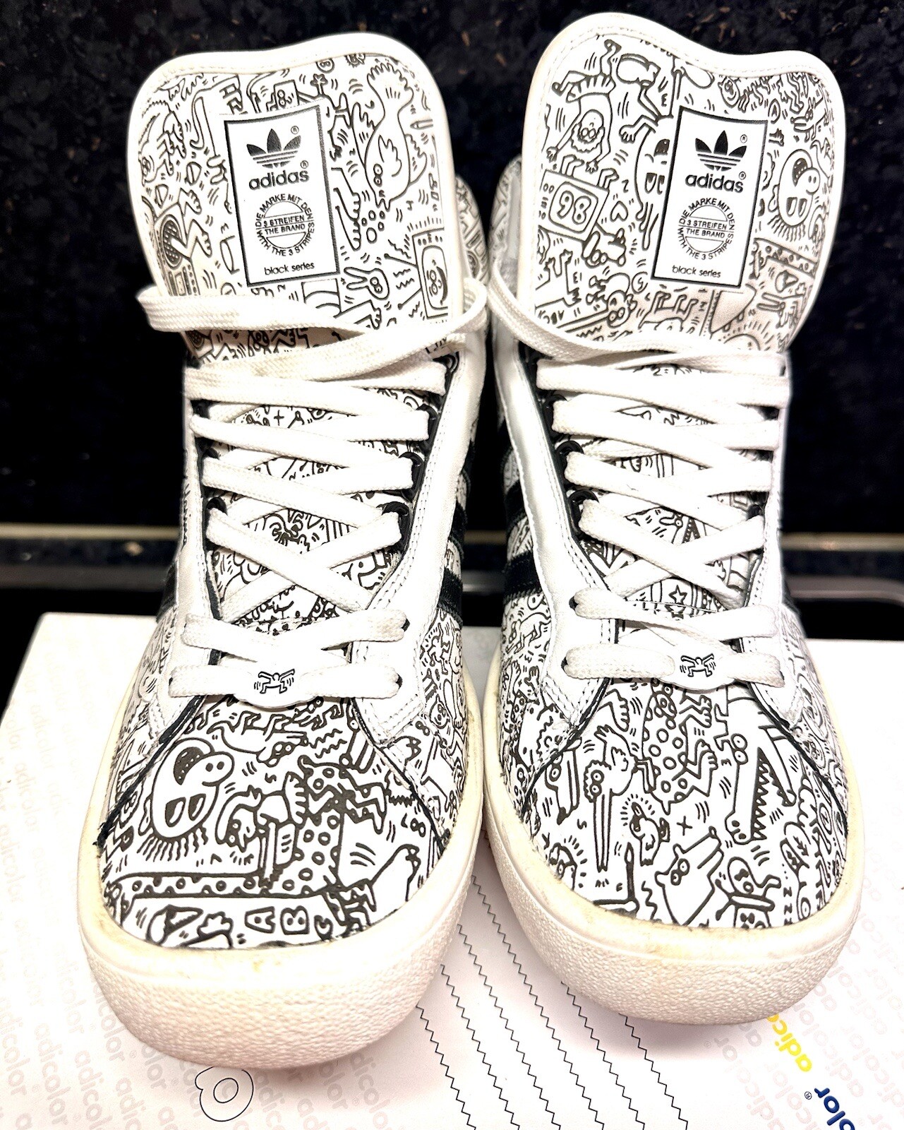 Adidas ADICOLOR HI BK2 US10.5 Keith Haring X Jeremy Scott Limited 5000 Worldwide image 4