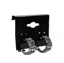 100PC 2" x 2" BLACK Plastic Earring Card Display Hang Jewelry Plain Cards Retail