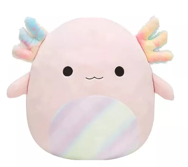 Squishmallows Peluche Kellytoy oficial de 12 pulgadas, suave, animales de  juguete (Tinley Rainbow Axolotl)