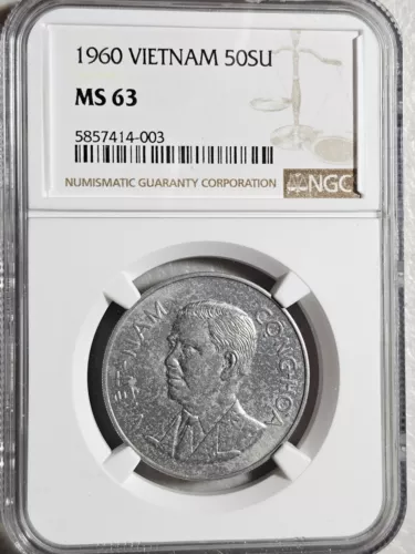 South Vietnam 50 Su 1960 NGC MS 63