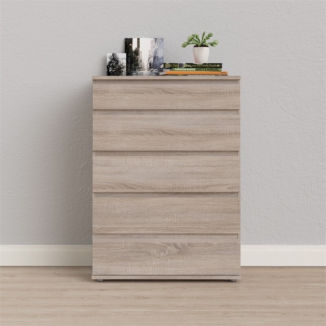 Tvilum 7109620 Aurora 5 Drawer Narrow Chest, Coffee for ...