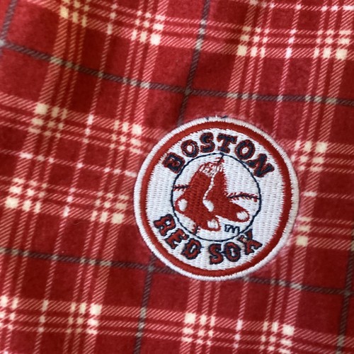 NWT MLB BOSTON RED SOX LOGO FLANNEL PAJAMA PJS PANTS BOTTOMS PANTS YOUTH 4/5 - Picture 7 of 12