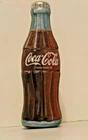 VINTAGE COCA COLA BOTTLE SHAPED TIN 1996 COLLECTIBLE 9.5'' X 3''
