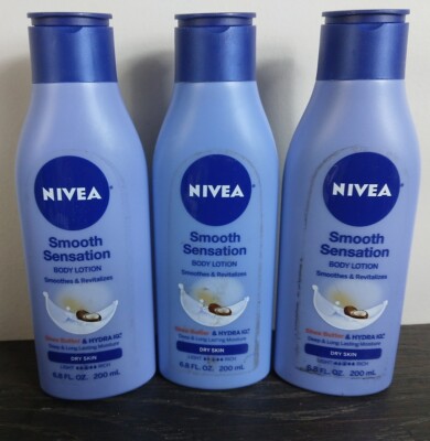 3 Bottles Nivea 6.8 Oz Shea Butter Daily Moisture Dry Skin Body Lotion