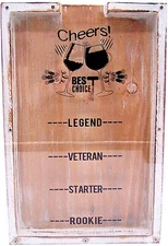 Wooden Wine Cork Shadow Box, Cork Holder Wine Décor, Rustic White, 14.5 Inch