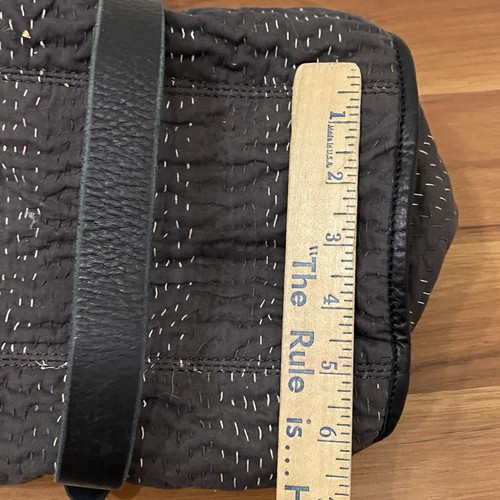 Vintage ALL SAINTS Spitalfields Kantha Stitch Blanket Bag in Charcoal/Black - Picture 10 of 21