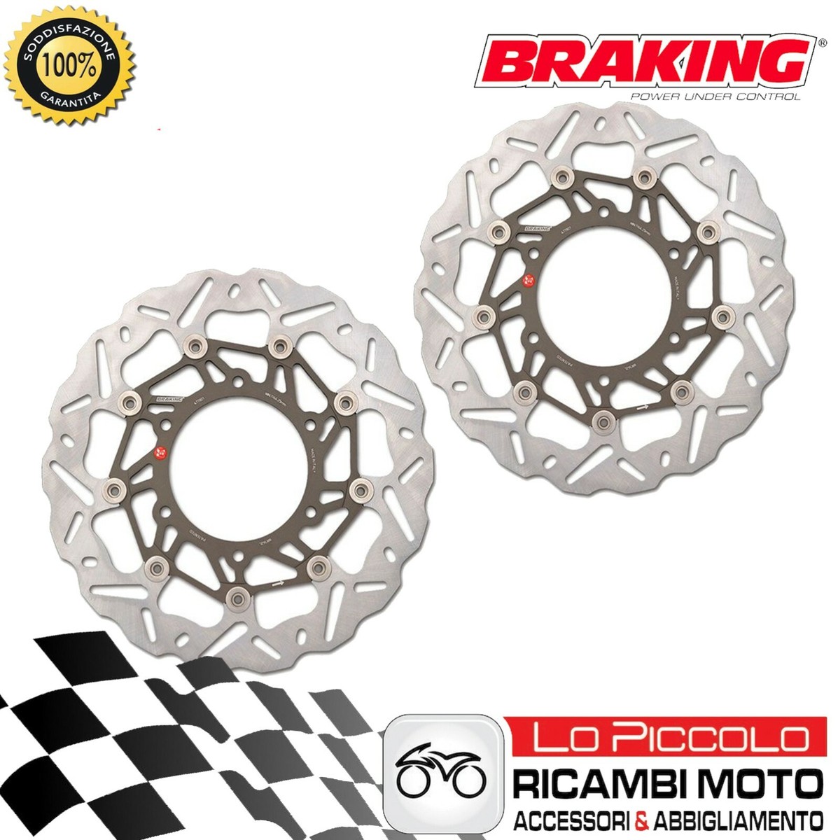 【SK】 Pair Of Braking Wave Front Brake Discs For Kawasaki ZX-10R