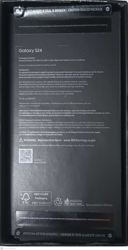 Original Samsung Empty Box Galaxy S24 Marble Gray (No accessories) - 第 2/3 張圖片