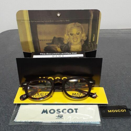 MOSCOT LEMTOSH Glasses 46-24-145 COL. TORTOISE CE Lens Clear With Case - Picture 1 of 3