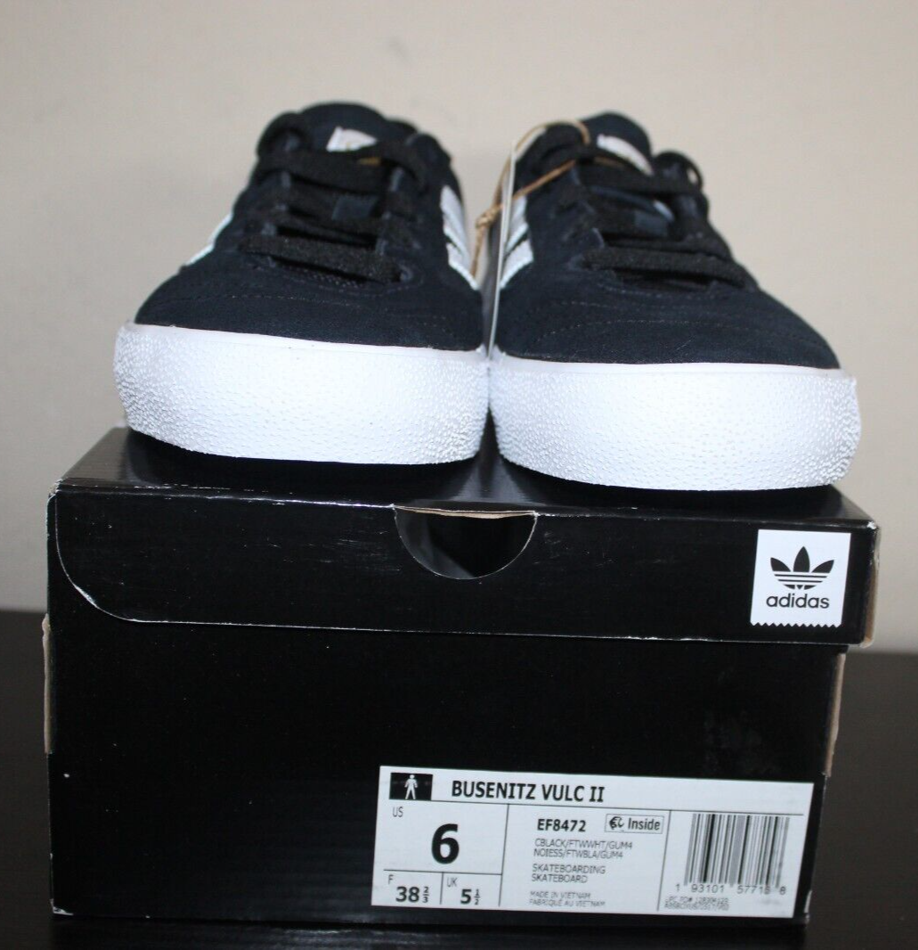 星＊ Sz 6--adidas SKATEBOARDING BUSENITZ VULC II 12 Black White Gum