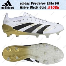 adidas Predator Elite FG White Black Gold JI1086 Men's Size