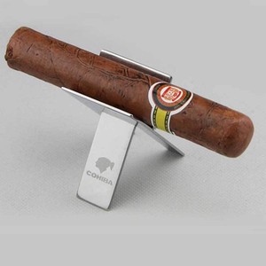 Silver-Stainless-Steel-Foldable-Cigar-Stand-Ashtray-Holder-Portable