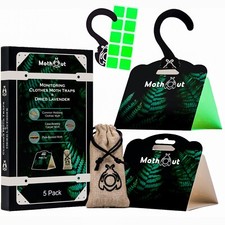 MothOut 5 Pheromone Clothes Moth Traps, Carpet Moth Traps, Moth Monitoring Trap
