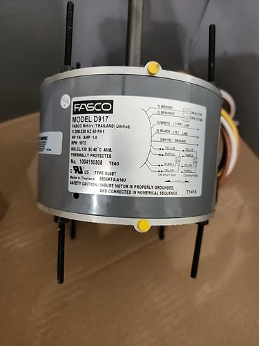 FASCO D917 CONDENSER FAN AND HEAT PUMP MOTOR