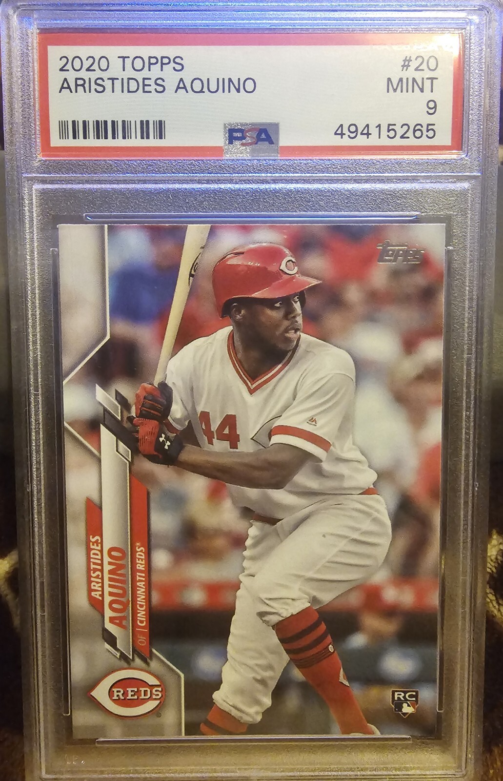 2020 Aristides Aquino Topps Chrome Rookie Card RC #111 PSA 9 MINT Reds