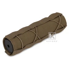 KRYDEX 7inch 18cm Cover Wrap Sleeve for Airsoft Silencer Coyote  Nylon