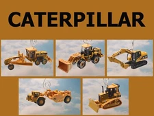 Caterpillar CAT Construction Equipment 1/87 Scale Custom Christmas Ornament