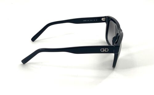 Occhiali da sole Salvatore Ferragamo SF827S-001 montatura quadrata nera nuovi Made in Italy - Foto 3 di 6