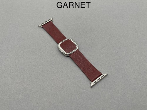 Bracelet cuir véritable Apple Watch boucle moderne 42 mm 41 mm 40 mm TOUTES COULEURS - Photo 19/29