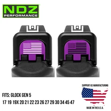 Slide Cover Back Plate for Glock 17 19 Gen 5 Aluminum Purple, Choose Image Color