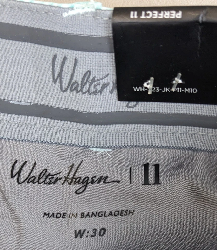 Pantalones Cortos Walter Hagen 30x10 Para Hombres Seersucker Verde Claro Nuevos con Etiquetas $75 Golf Informales Foto 2 de 4