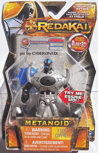 Redakai SILVER METANOID Action Figure Booster Pack Light Up 3" NEW 2011 USA